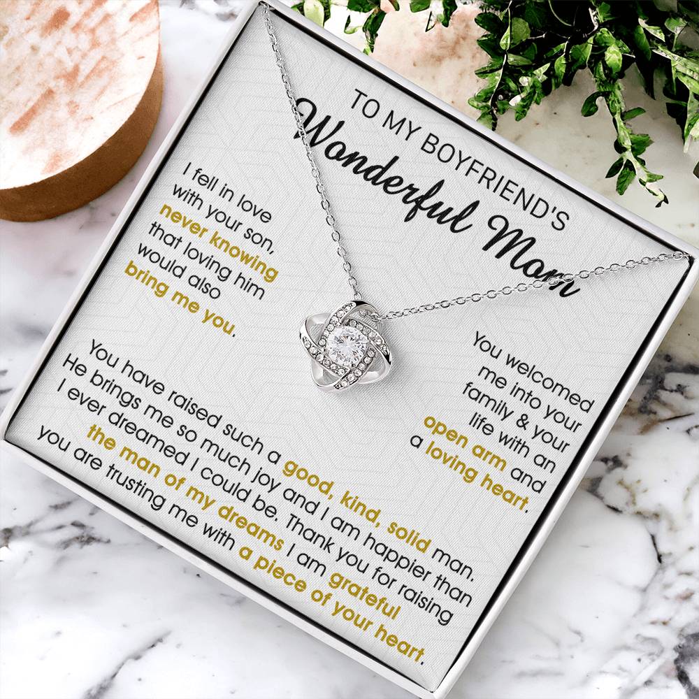 Gift For Boyfriend's Mom Bring Welcomed Solid Man Love Knot Necklace Love Knot Necklace