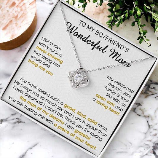 Gift For Boyfriend's Mom Bring Welcomed Solid Man Love Knot Necklace Love Knot Necklace