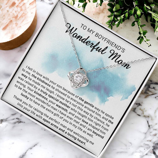 Gift For Boyfriend's Mom Gentle Way Chance Kindness Love Knot Necklace Love Knot Necklace