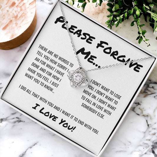 Forgive Me Apology Ne Love Knot Necklace