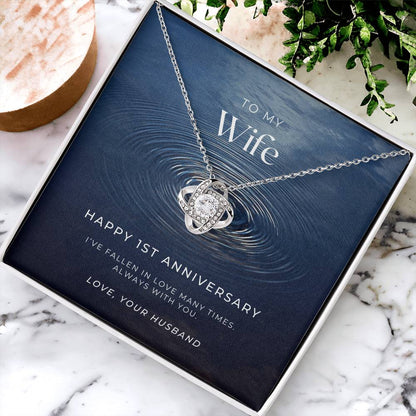 1 Year Anniversary Gift For Wife 1 Year Anniversary Gifts 1 Year Wedding Anniversary Gift Ideas 1St Wedding Anniversary Gift F(4) Love Knot Necklace