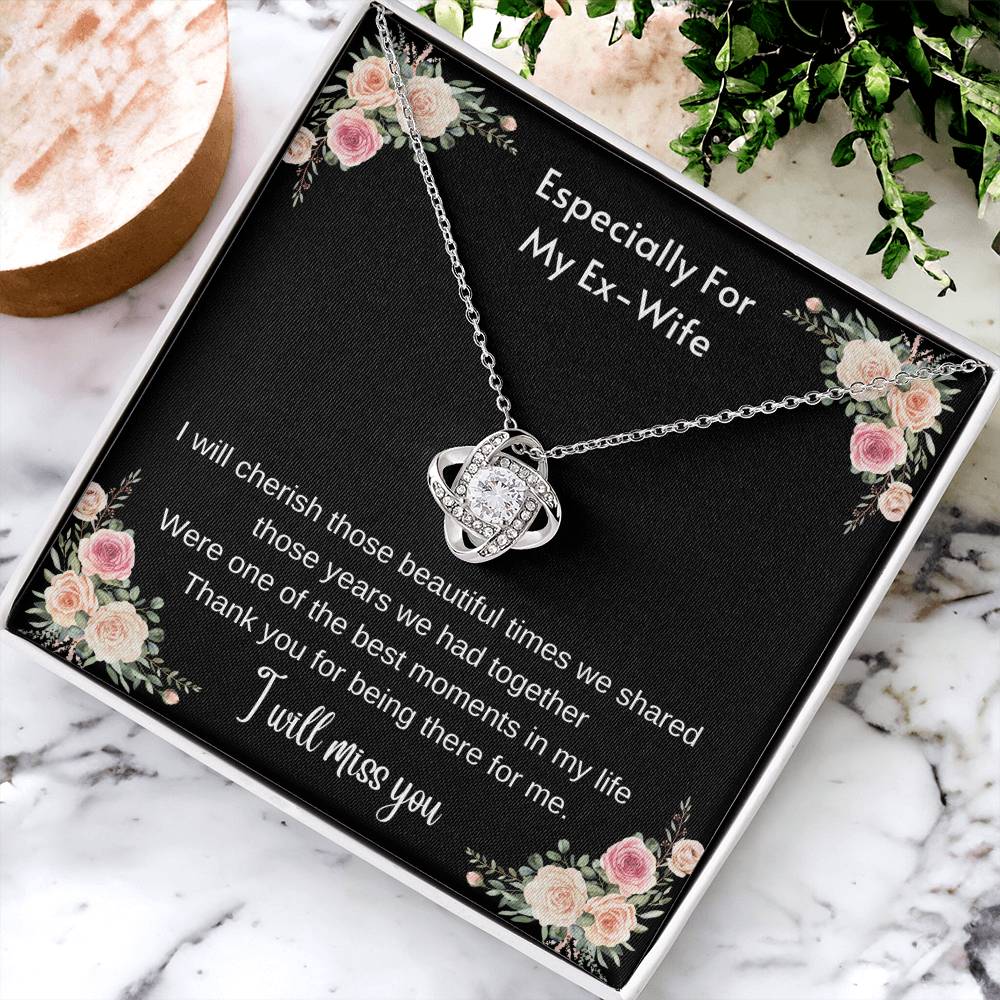 Ex-Wife Divorced Departing Gift Former Wife For My Ex Birthday Mother's Day Breakup Gift Friendship Pr Love Knot Necklace