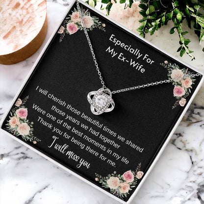 Ex-Wife Divorced Departing Gift Former Wife For My Ex Birthday Mother's Day Breakup Gift Friendship Pr Love Knot Necklace