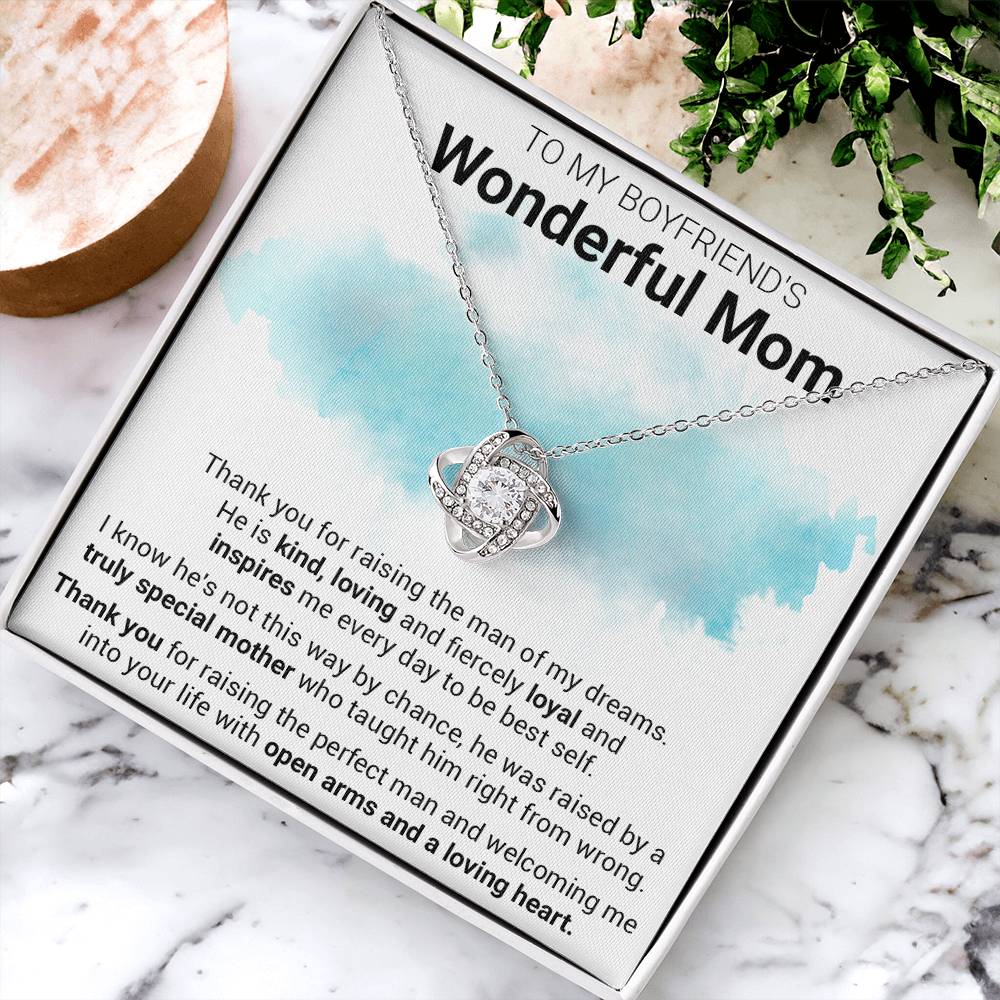 Gift For Boyfriend's Mom - Right From Wrong - Love Knot Love Knot Necklace