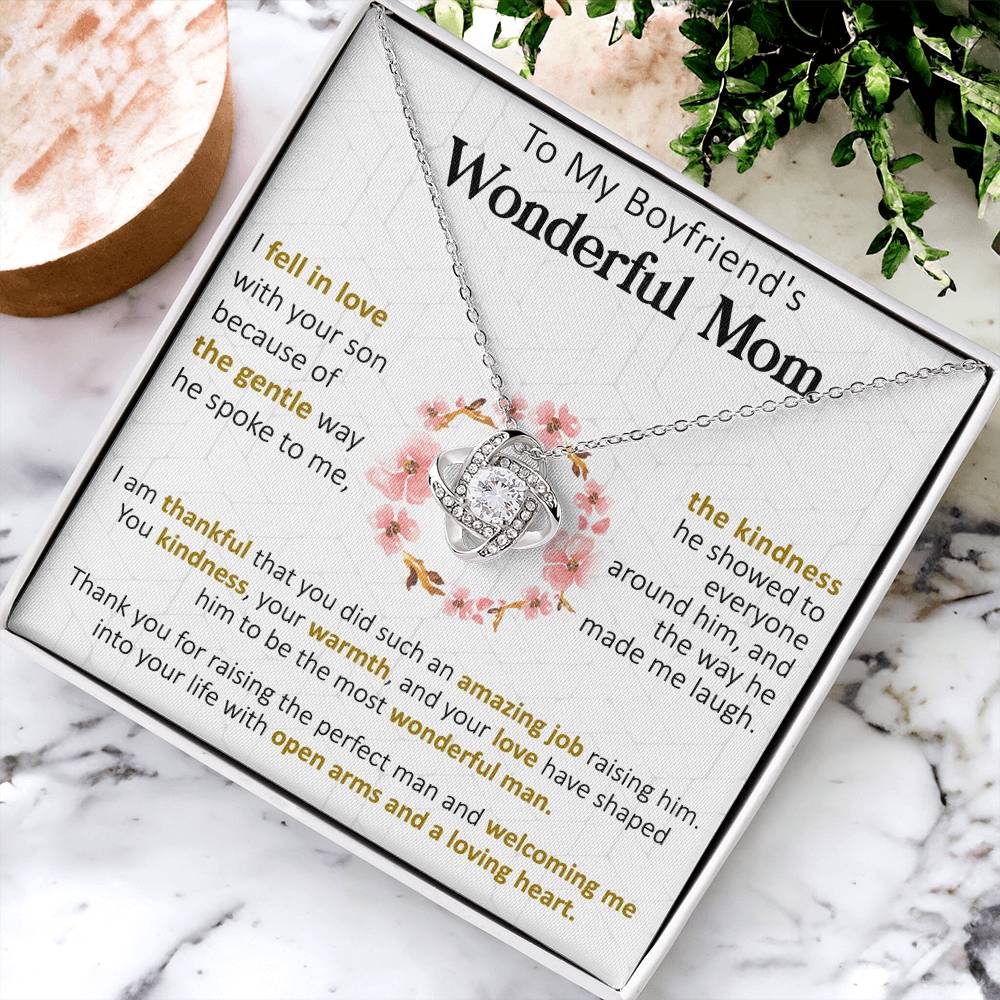 Gift For Boyfriend's Mom Gentle Way Kindness Warmth Love Knot Necklace Love Knot Necklace