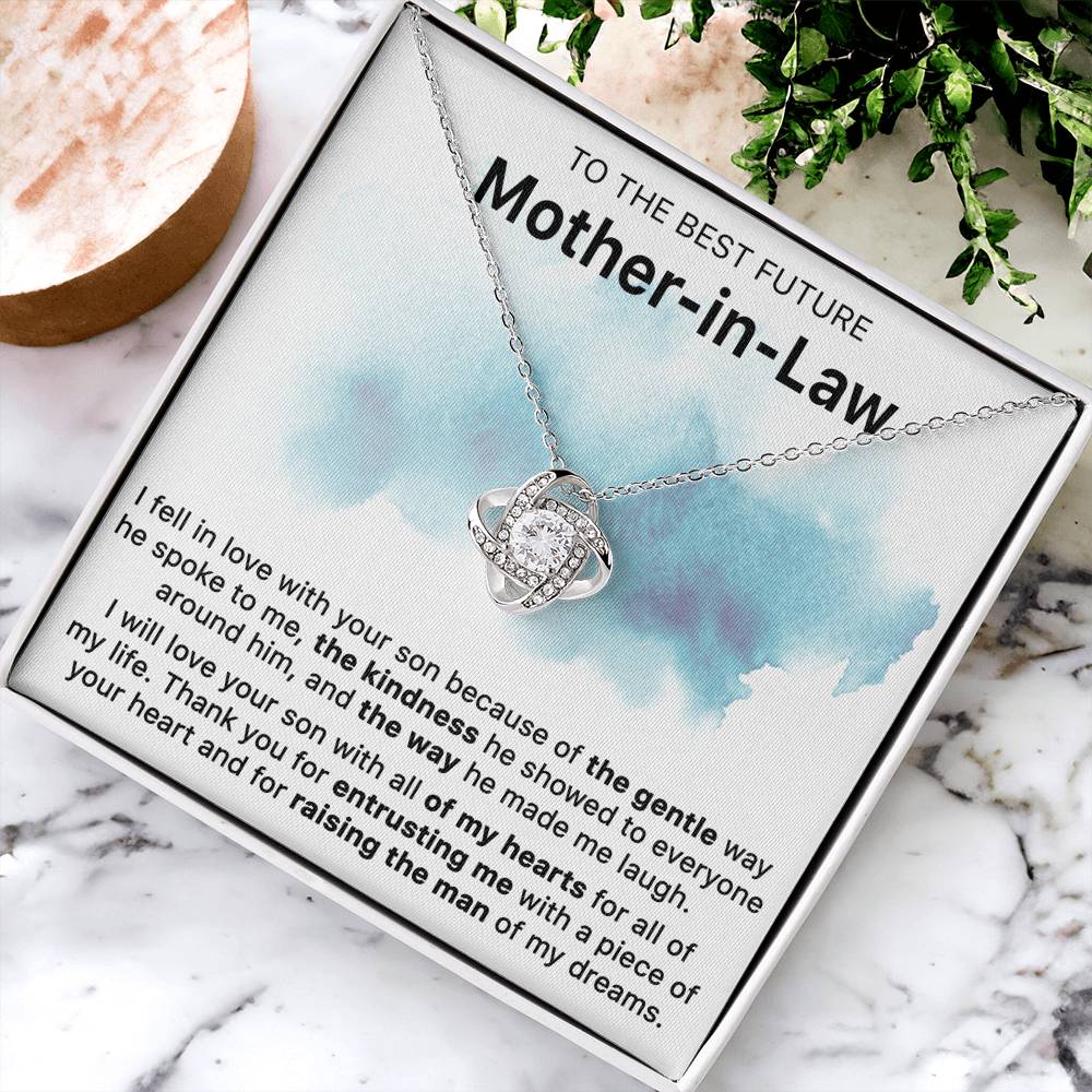Gift For Future Mother-In-Law Lux Gentle I Will Love Knot Necklace Love Knot Necklace