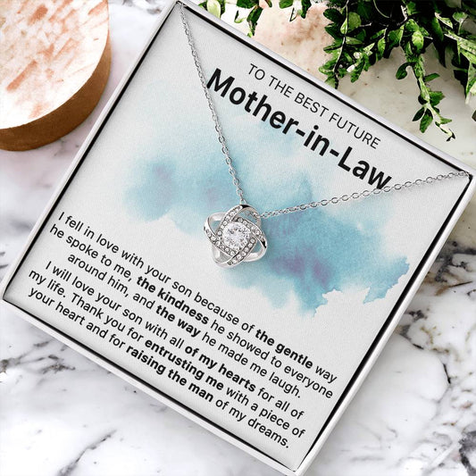 Gift For Future Mother-In-Law Lux Gentle I Will Love Knot Necklace Love Knot Necklace
