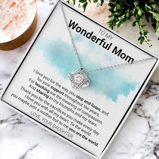 Gift For Mom - Your Support - Love Knot Love Knot Necklace