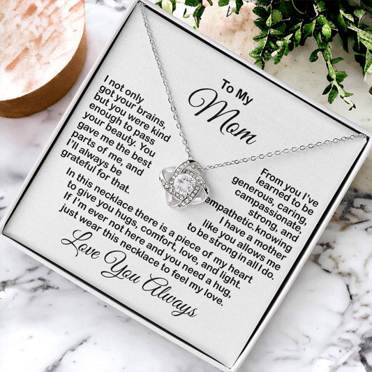 Gift For Mom From Daughter Son Mother's Day Gift For Mom Necklace For Mom Mother's Day Necklace For Mom From Daughter Son Kids Love Knot Necklace