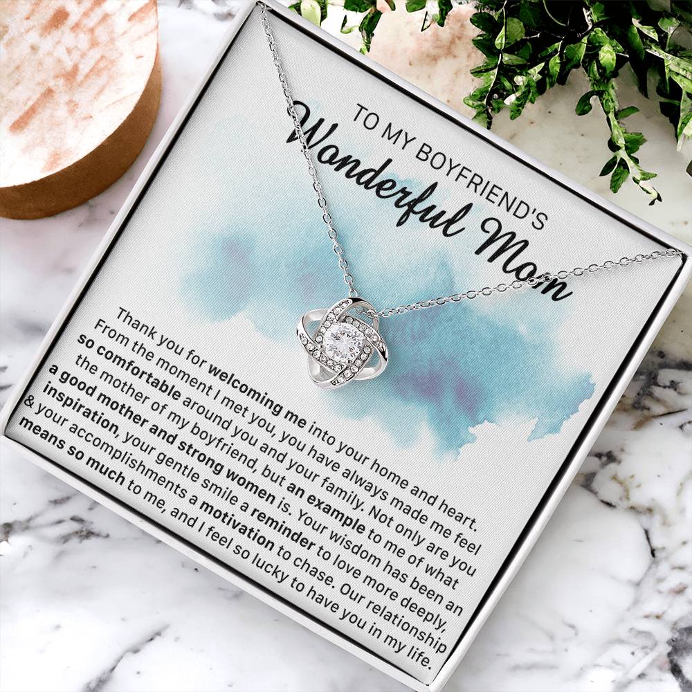 Gift For Boyfriend's Mom Comfortable Example Love Knot Necklace Love Knot Necklace