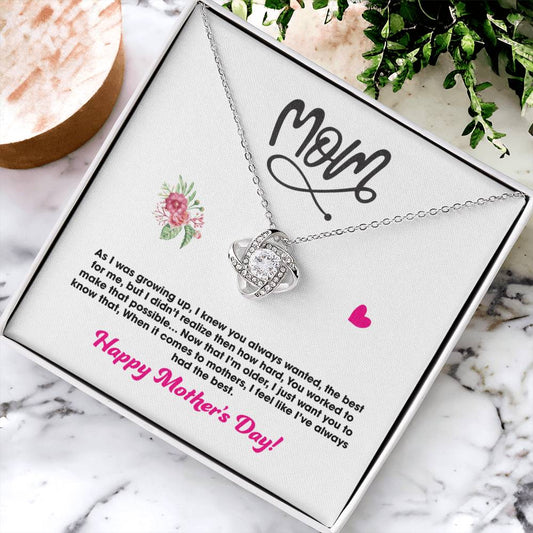 Gift For Mom - Love Knot Necklace 2 Love Knot Necklace