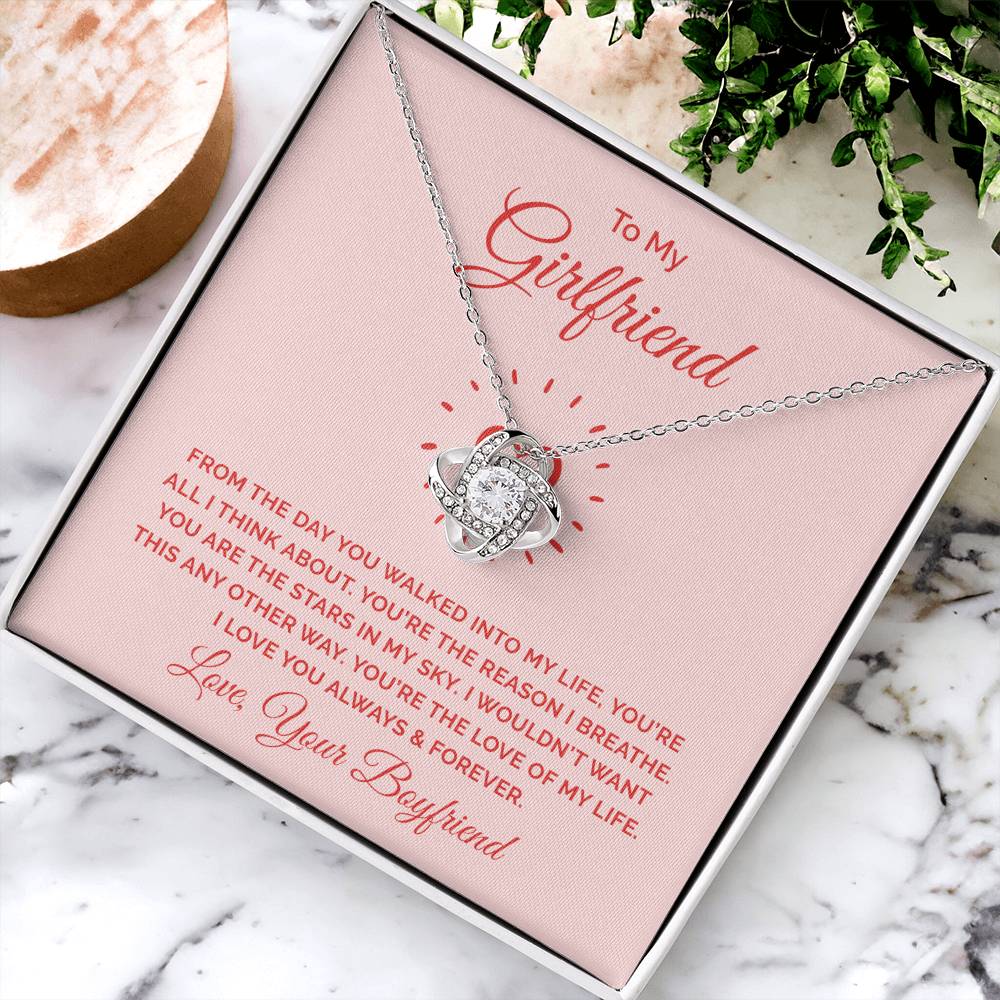 Will You Be My Girlfriend Gift Girlfriend Proposal Ideas Asking Out Girlfriend Will You Be My Girlfriend Proposal Necklace Love Knot Necklace