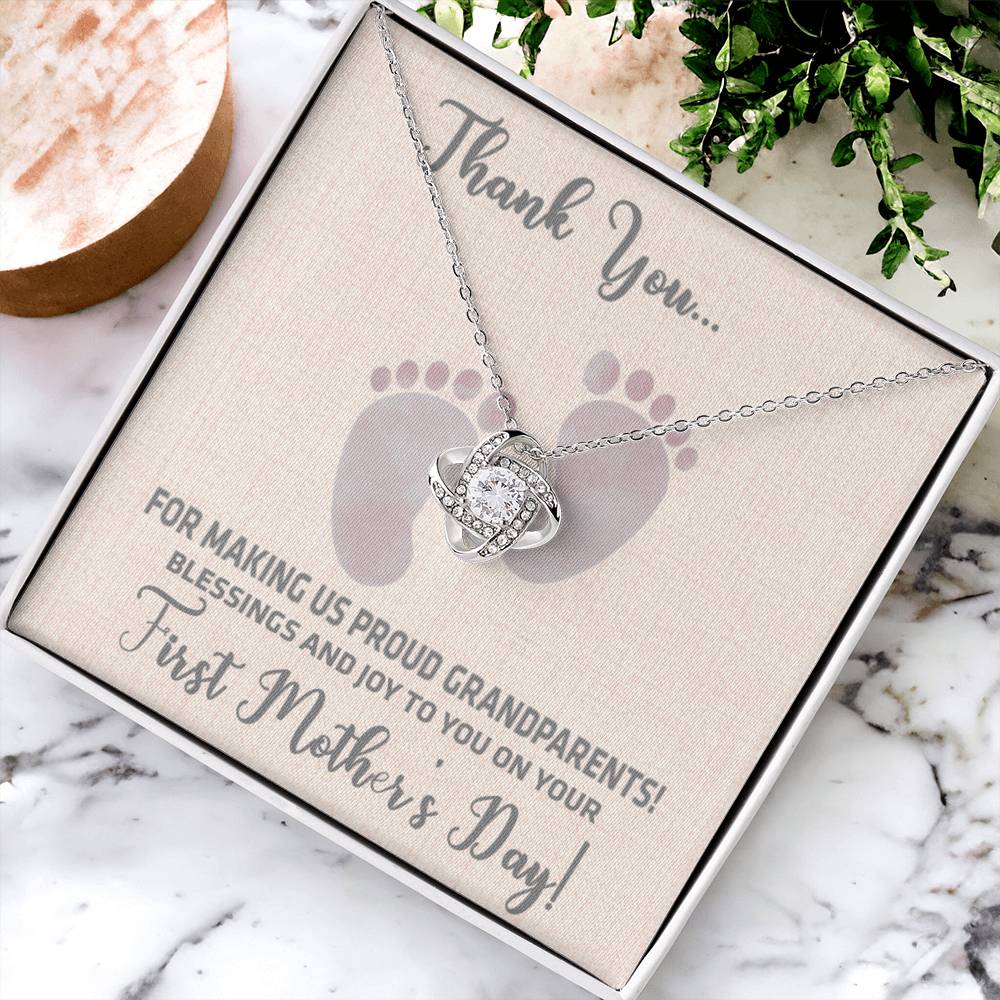 First Mothers Day Necklace Love Knot Necklace