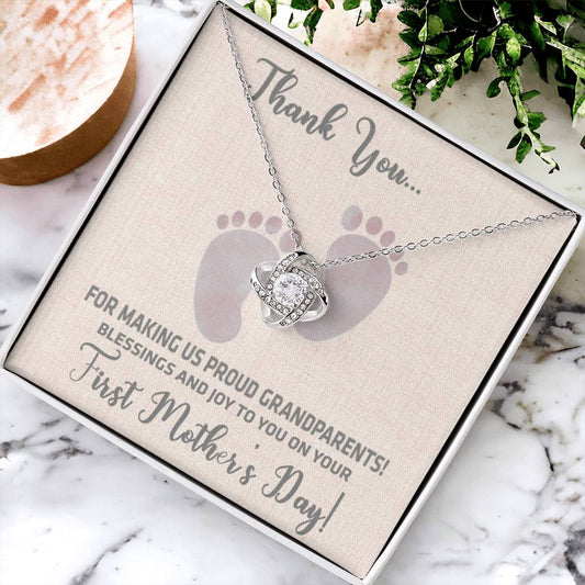 First Mothers Day Necklace Love Knot Necklace