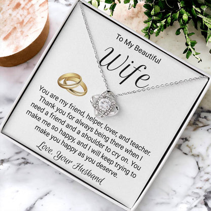 Anniversary Gift For Wife - Love Knot Necklace Love Knot Necklace