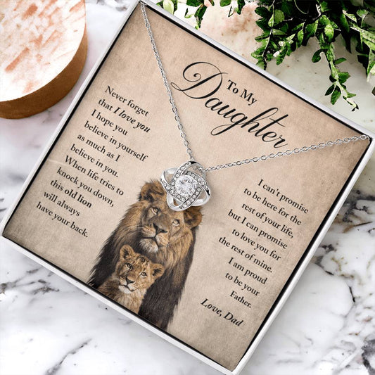 Daughter - Believe In Yourself - Ne Love Knot Necklace