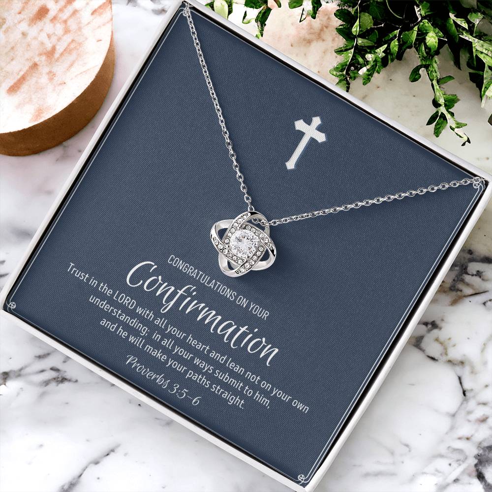 Confirmation Gift For Girls Confirmation Granddaughter Love Knot Necklace Confirmation Gift Ideas For Girls Catholic Confirmation Gift Love Knot Necklace