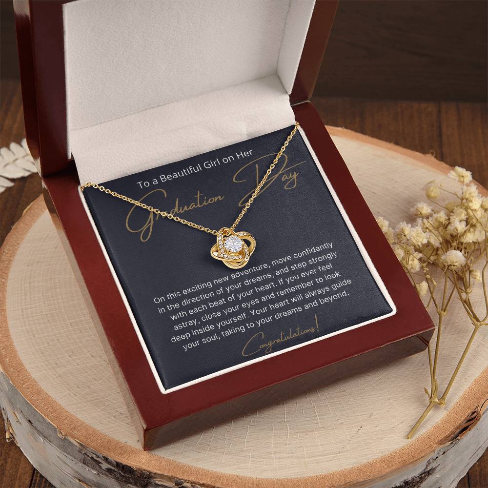 Gift For Girls On Graduation  Love Knot Necklace