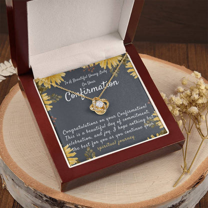 Confirmation Gift For Girls Confirmation Granddaughter Goddaughter Confirmation Confirmation Gift Ideas For Girls Catholic Confirmation Love Knot Necklace