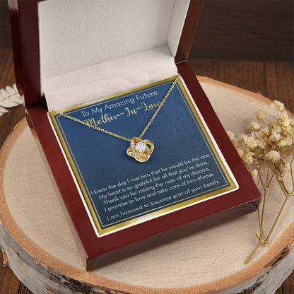 Gift For Future Mother-In-Law - Part Of Your Family - Love Knot Love Knot Necklace