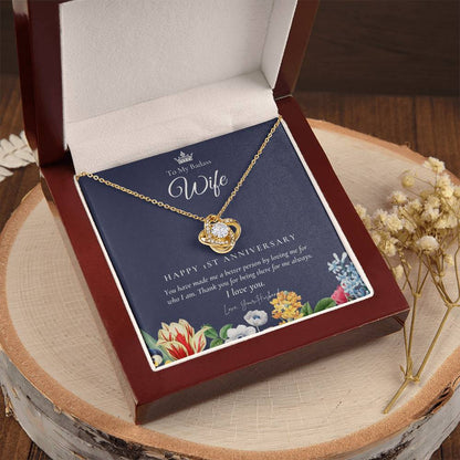 1 Year Anniversary Gift For Wife 1 Year Anniversary Gifts 1 Year Wedding Anniversary Gift Ideas 1St Wedding Anniversary Gift F(9) Love Knot Necklace