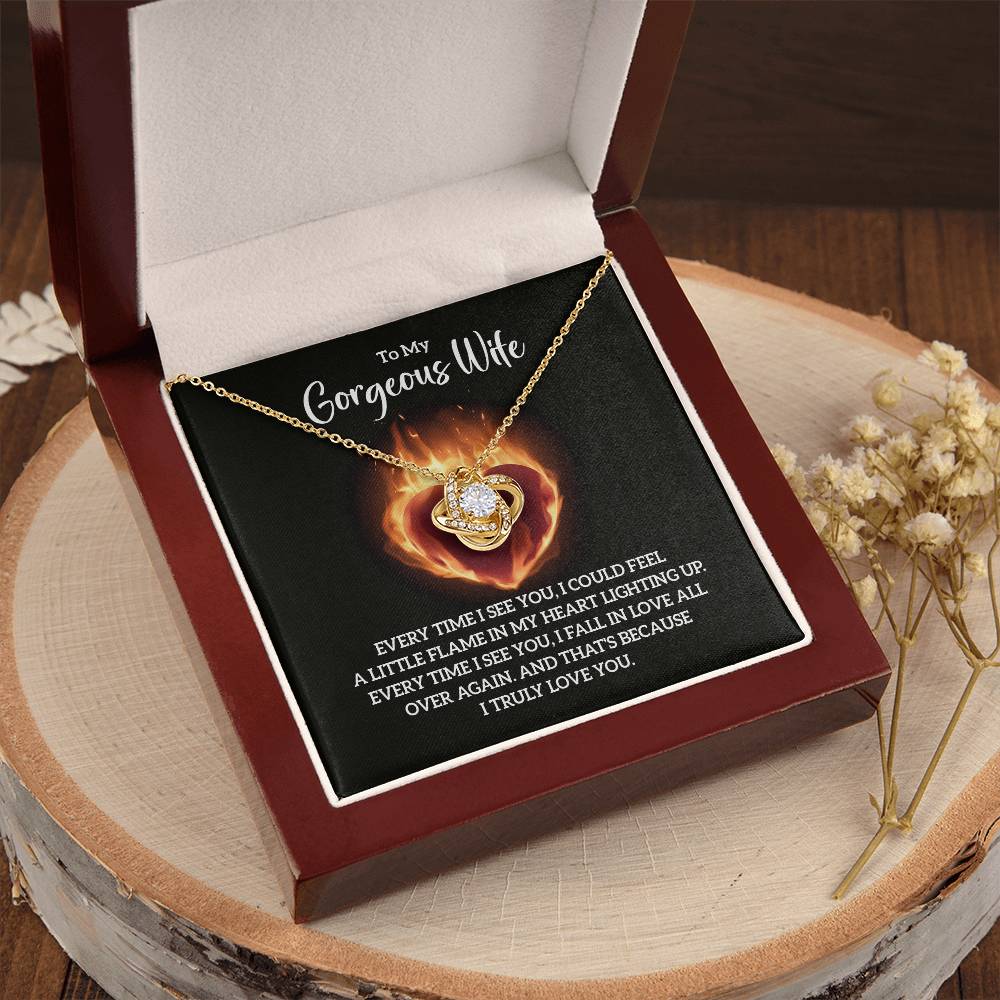 To My Wife Necklace Anniversary Gift For Wife Gift For Wife Wife Necklace Wife Birthday Gift Valentines Day Gift For Wife Love Knot Necklace