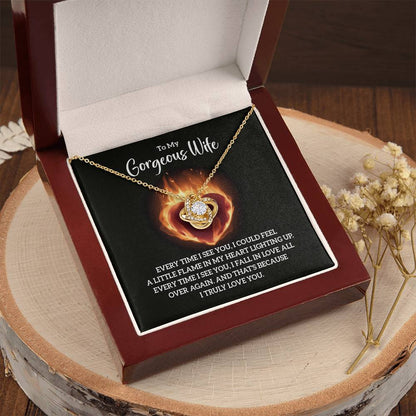 To My Wife Necklace Anniversary Gift For Wife Gift For Wife Wife Necklace Wife Birthday Gift Valentines Day Gift For Wife Love Knot Necklace