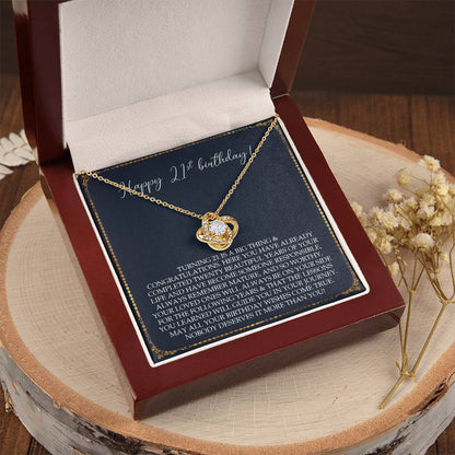 21St Birthday Gift For Her Birthday Gift Jewelry Gift For Her 21St Birthday Gift For Daughter For Friend Love Knot Necklace