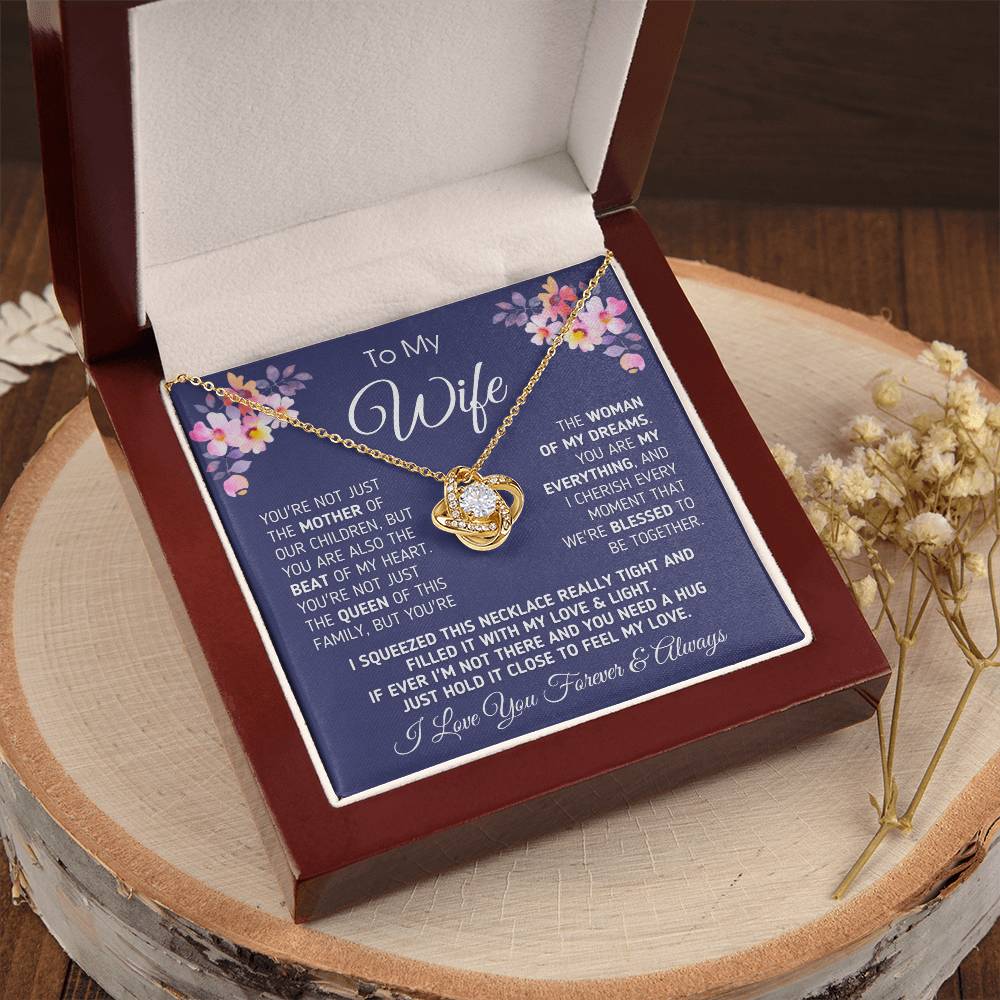 To My Wife Necklace Sentimental Gift For Wife From Husband Wife Birthday Anniversary Gift Love Knot Necklace