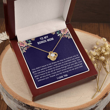 Bonus Mom - You Didn't Have To Be Love Knot Necklace