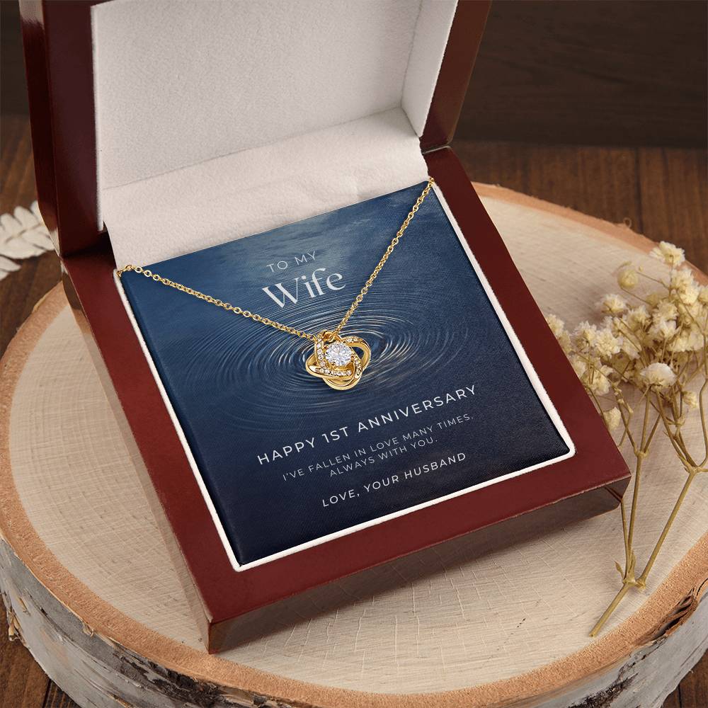 1 Year Anniversary Gift For Wife 1 Year Anniversary Gifts 1 Year Wedding Anniversary Gift Ideas 1St Wedding Anniversary Gift F(4) Love Knot Necklace
