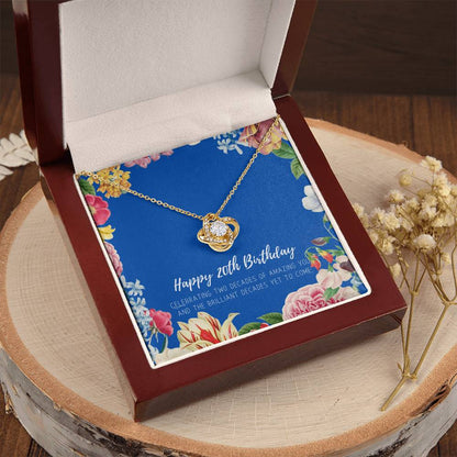 20Th Birthday Gifts For Women  Necklace For Her  2 Decade Jewelry  20 Years Old  20Th Birthday Gift Necklace  Jewelry Gift F Love Knot Necklace