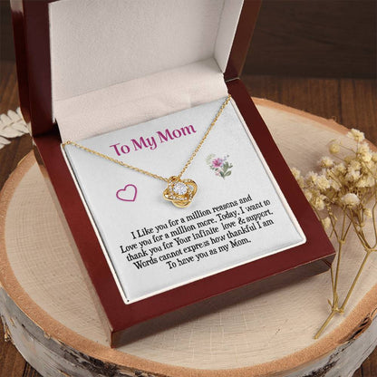 Gift For Mom - Love Knot Necklace Love Knot Necklace