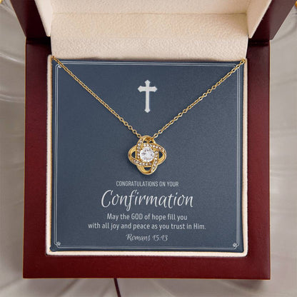 Confirmation Gift For Young Ladies Confirmation Granddaughter Love Knot Necklace Confirmation Gift Ideas For Girls Catholic Confirmation Love Knot Necklace