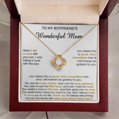 Gift For Boyfriend's Mom - Lovely Mother - Love Knot Love Knot Necklace