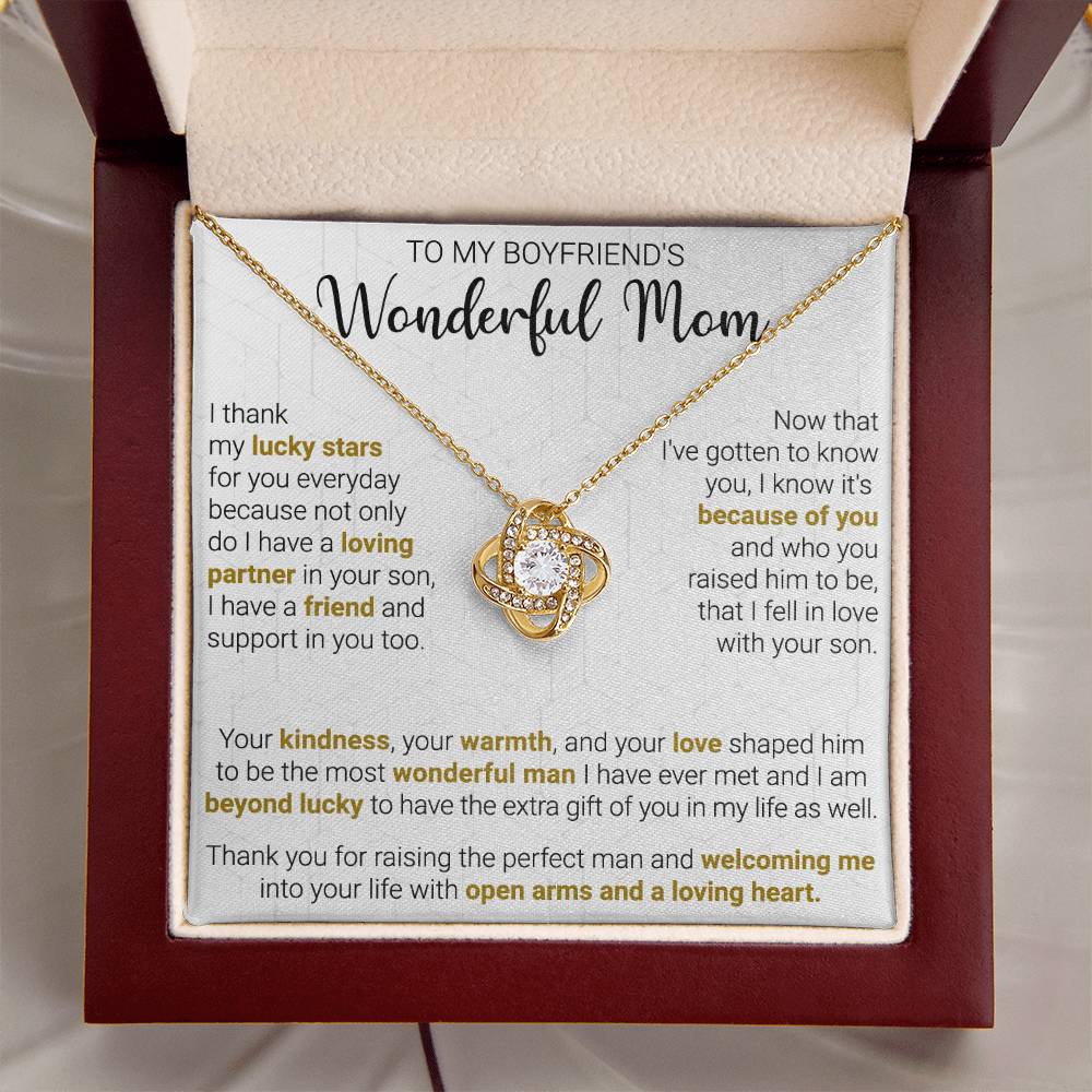 Gift For Boyfriend's Mom - Lucky Stars - Love Knot Love Knot Necklace