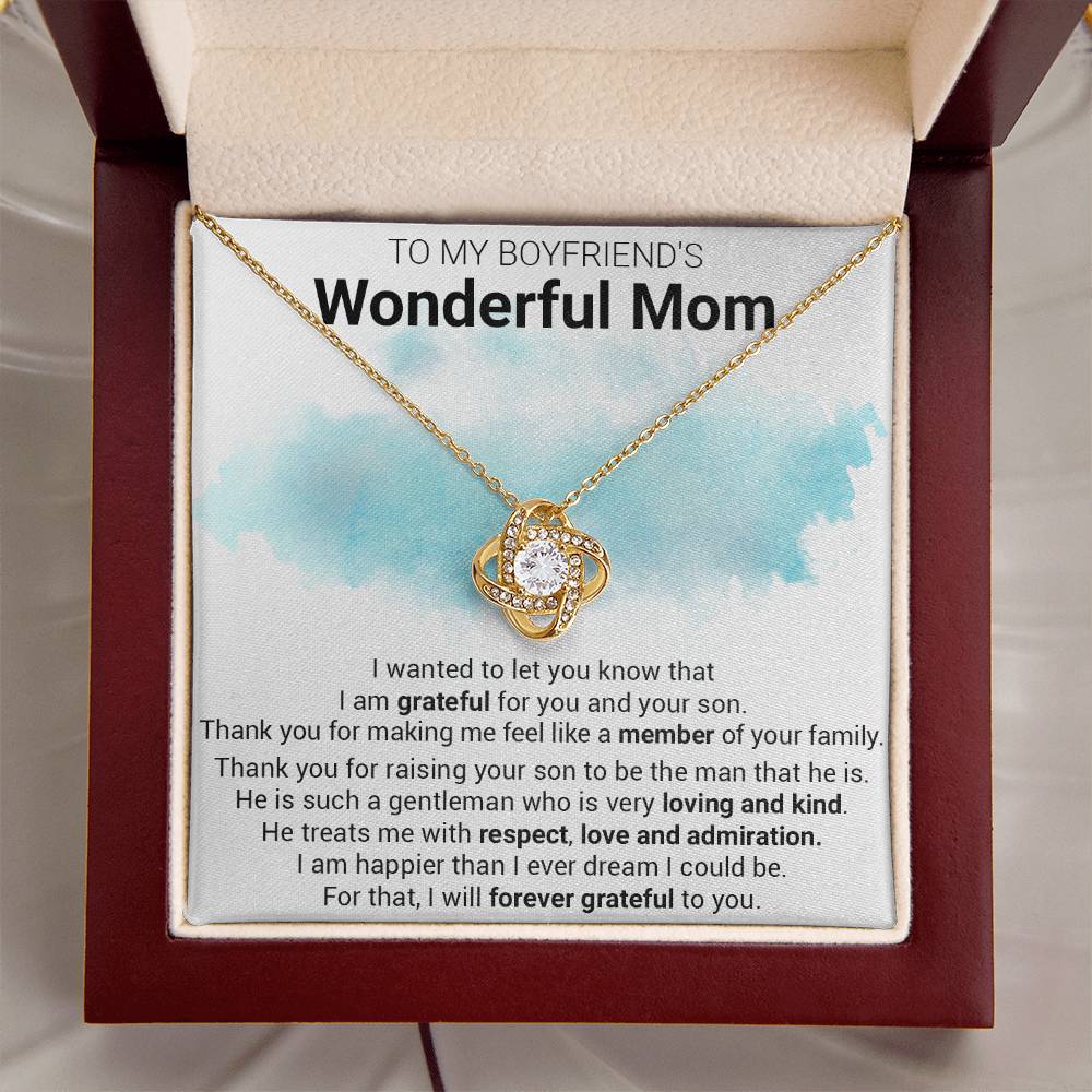 Gift For Boyfriend's Mom Member For That Love Knot Necklace Love Knot Necklace