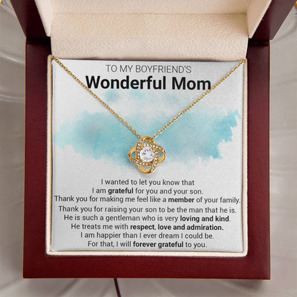 Gift For Boyfriend's Mom Member For That Love Knot Necklace Love Knot Necklace