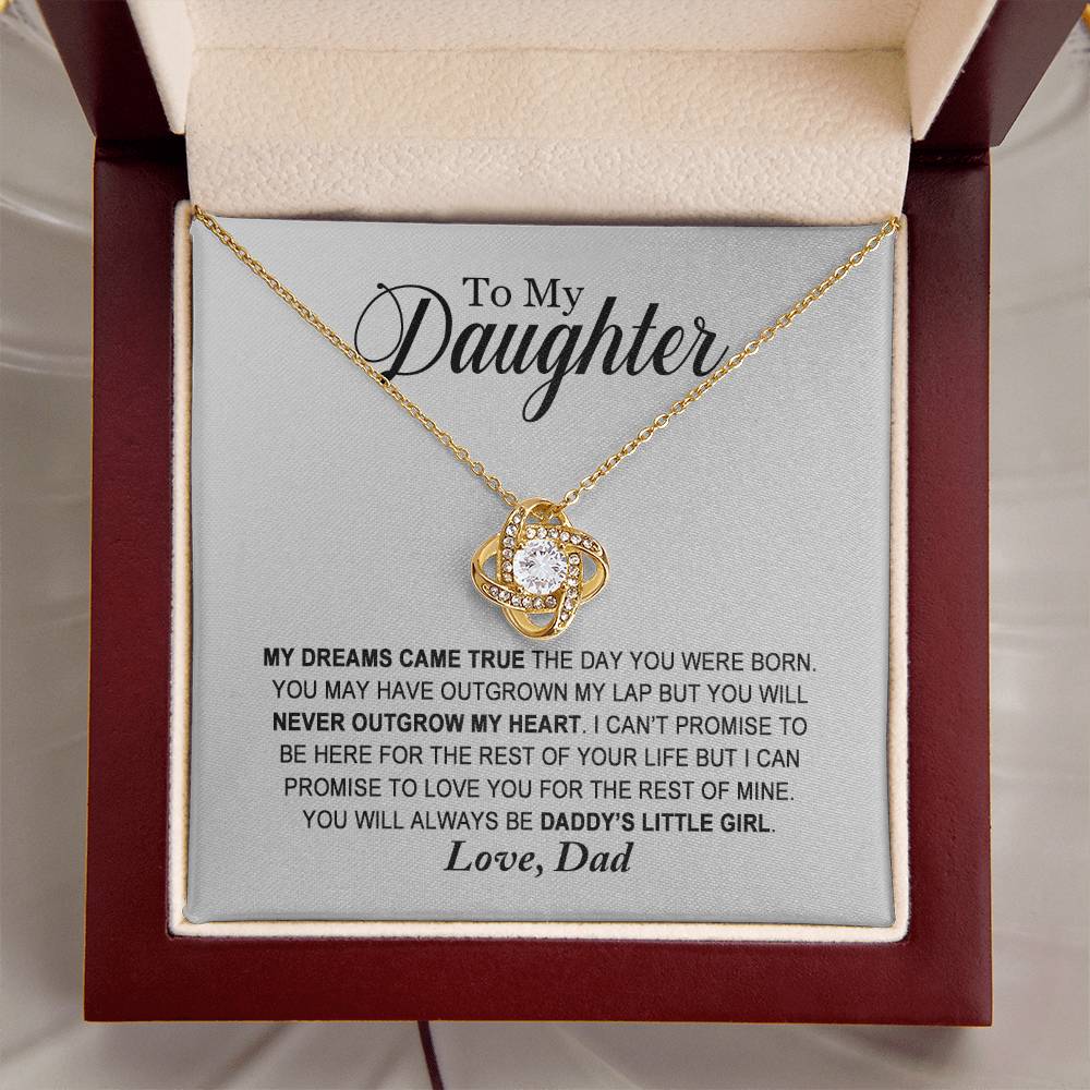 Daughter - You Will Always Be Daddy's Little Girl - Ne(1) Love Knot Necklace