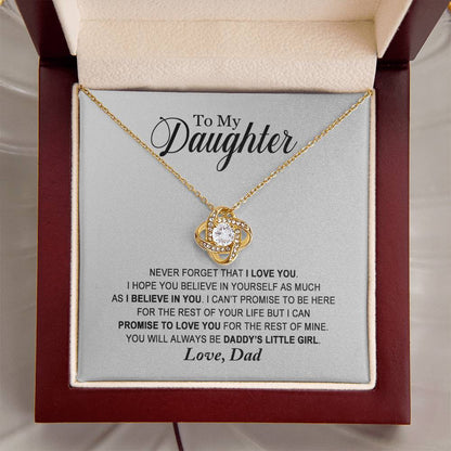 Daughter - Daddy's Little Girl - Necklace Love Knot Necklace