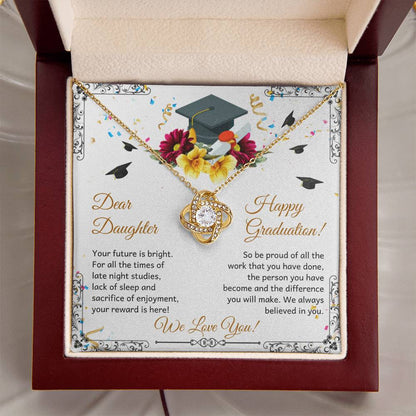 Dear Daughter - Happy Grad Love Knot Necklace