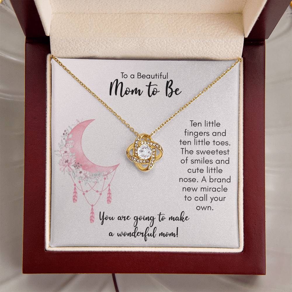 Expecting Mom Mothers Day Gift New Mom Necklace Jewelry Gift For First Mothers Day Push Jewelry Gift 1 Love Knot Necklace