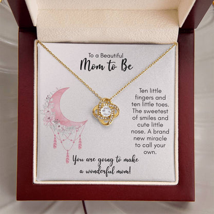 Expecting Mom Mothers Day Gift New Mom Necklace Jewelry Gift For First Mothers Day Push Jewelry Gift 1 Love Knot Necklace