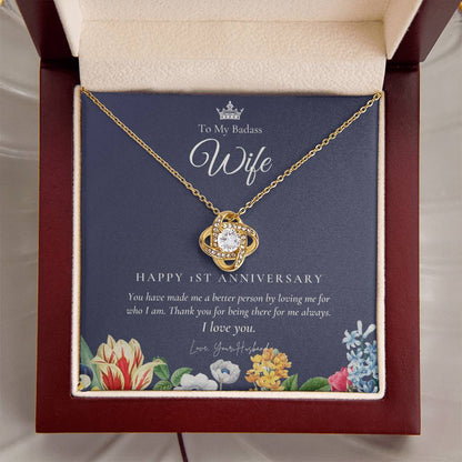 1 Year Anniversary Gift For Wife 1 Year Anniversary Gifts 1 Year Wedding Anniversary Gift Ideas 1St Wedding Anniversary Gift F(9) Love Knot Necklace