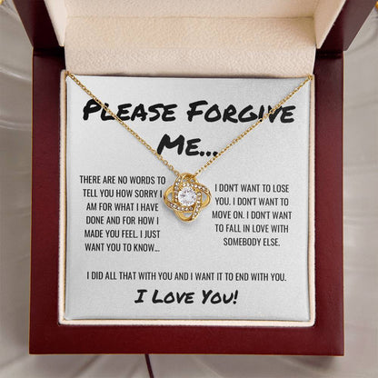 Forgive Me Apology Ne Love Knot Necklace