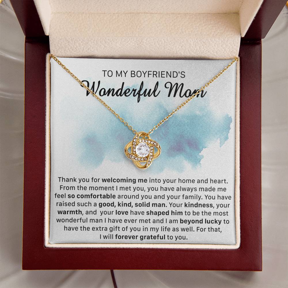 Gift For Boyfriend's Mom Comfortable Solid Man Love Knot Necklace Love Knot Necklace