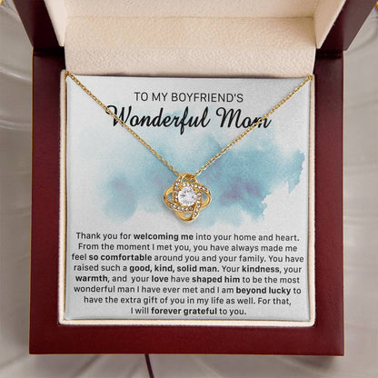 Gift For Boyfriend's Mom Comfortable Solid Man Love Knot Necklace Love Knot Necklace