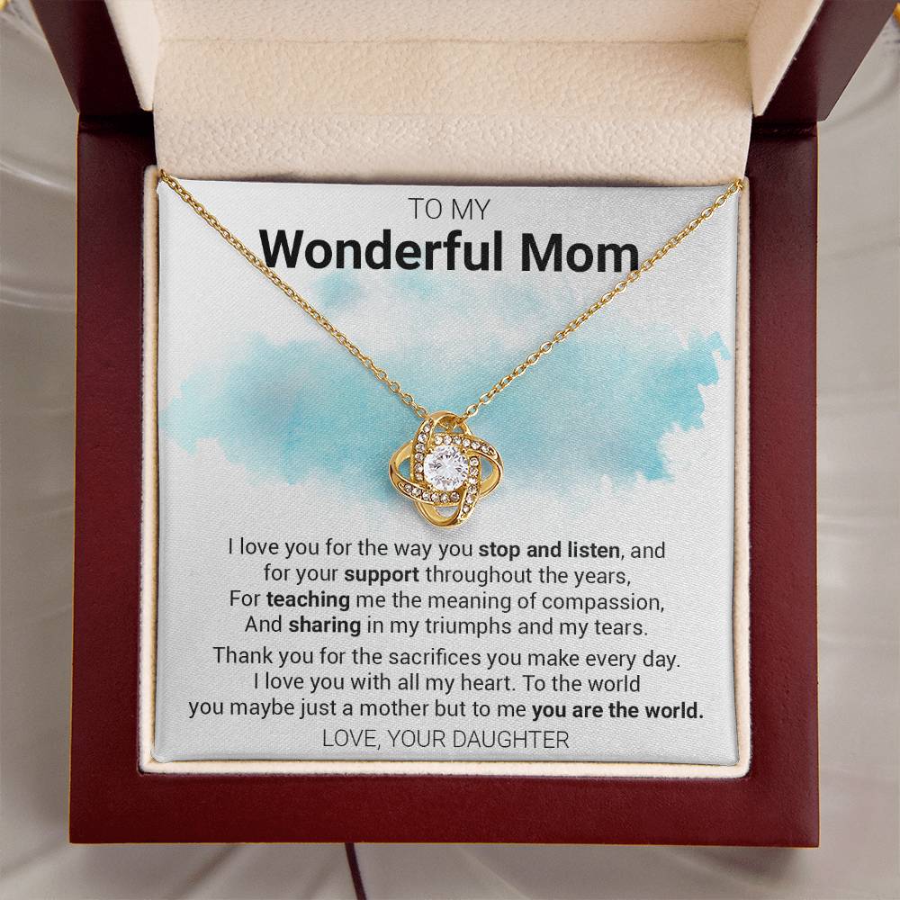 Gift For Mom - Your Support - Love Knot Love Knot Necklace