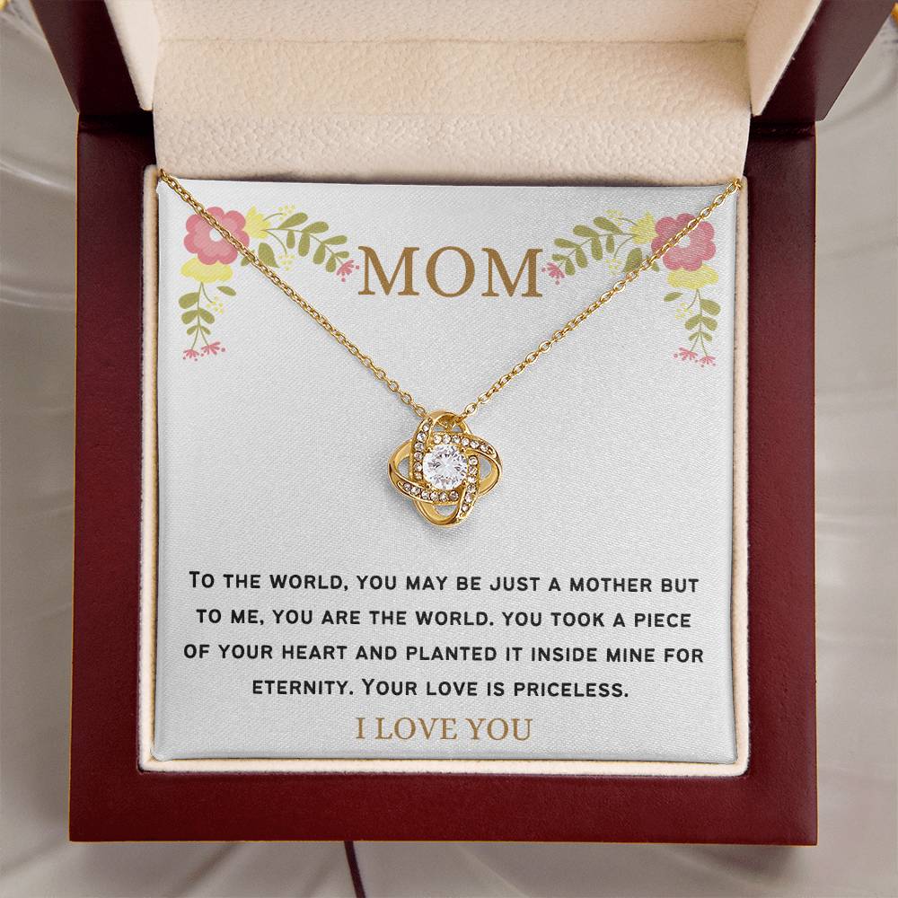 Eternity Mom Love Necklace Love Knot Necklace