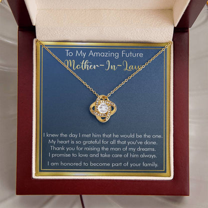 Gift For Future Mother-In-Law - Part Of Your Family - Love Knot Love Knot Necklace